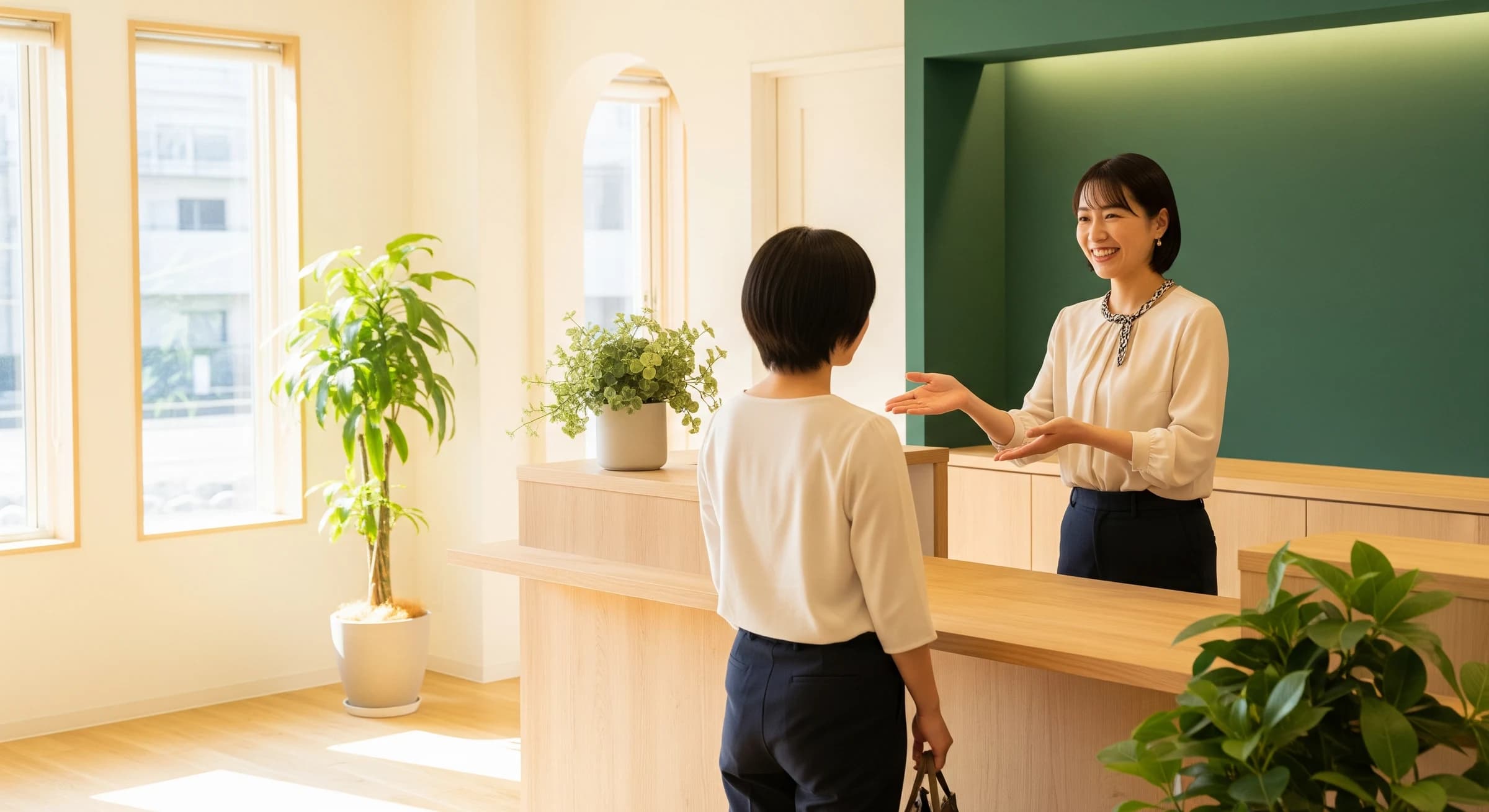 相談に対応するラグスタのスタッフ